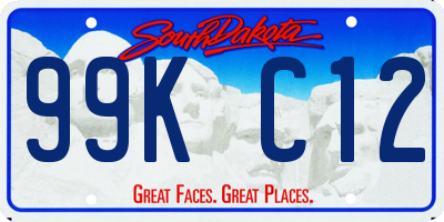 SD license plate 99KC12