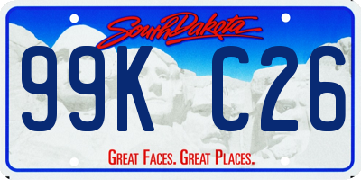 SD license plate 99KC26