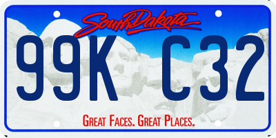 SD license plate 99KC32