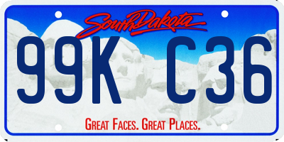 SD license plate 99KC36