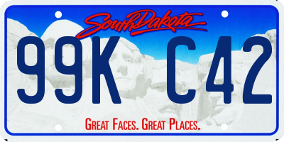 SD license plate 99KC42