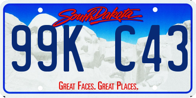 SD license plate 99KC43