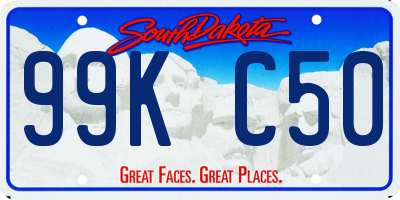 SD license plate 99KC50