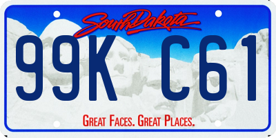 SD license plate 99KC61