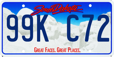 SD license plate 99KC72