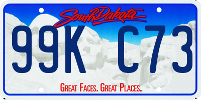 SD license plate 99KC73