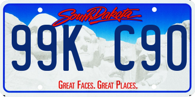 SD license plate 99KC90