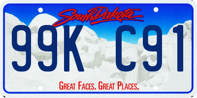 SD license plate 99KC91