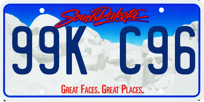 SD license plate 99KC96