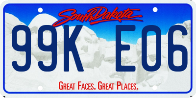 SD license plate 99KE06