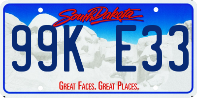 SD license plate 99KE33