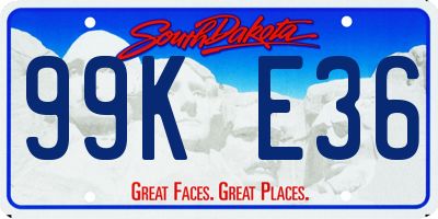 SD license plate 99KE36