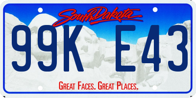 SD license plate 99KE43