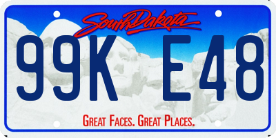 SD license plate 99KE48