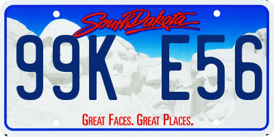 SD license plate 99KE56