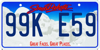 SD license plate 99KE59