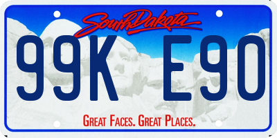 SD license plate 99KE90