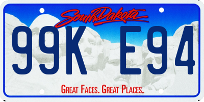 SD license plate 99KE94