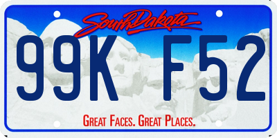 SD license plate 99KF52