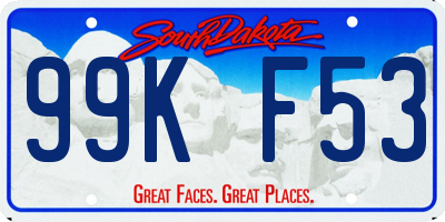 SD license plate 99KF53