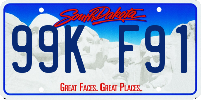 SD license plate 99KF91