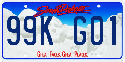 SD license plate 99KG01