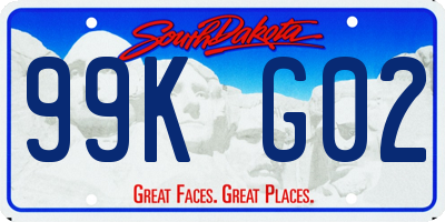 SD license plate 99KG02