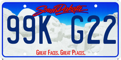 SD license plate 99KG22