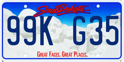 SD license plate 99KG35