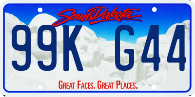 SD license plate 99KG44