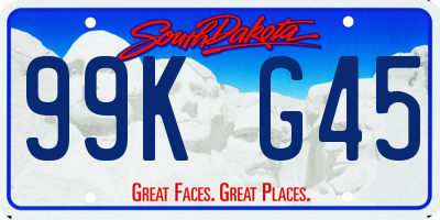 SD license plate 99KG45