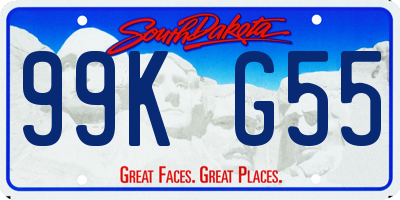 SD license plate 99KG55