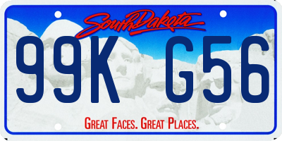 SD license plate 99KG56