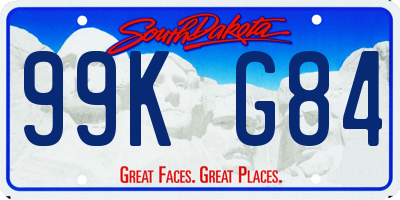 SD license plate 99KG84