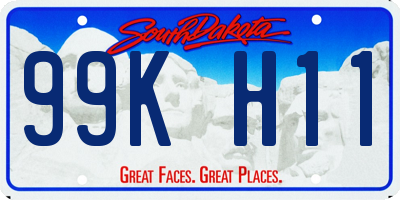 SD license plate 99KH11