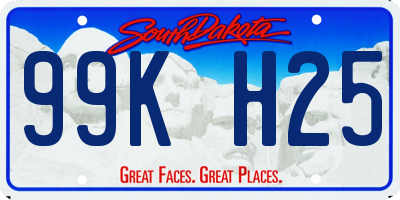 SD license plate 99KH25