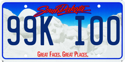 SD license plate 99KI00