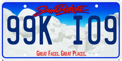 SD license plate 99KI09