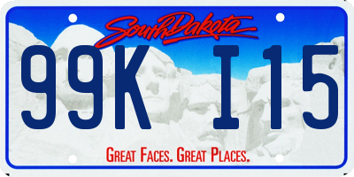 SD license plate 99KI15