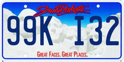 SD license plate 99KI32