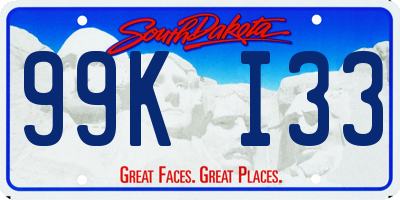SD license plate 99KI33