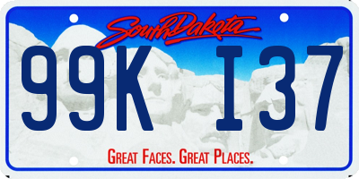 SD license plate 99KI37