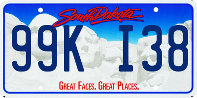 SD license plate 99KI38