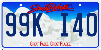 SD license plate 99KI40