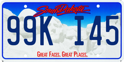SD license plate 99KI45