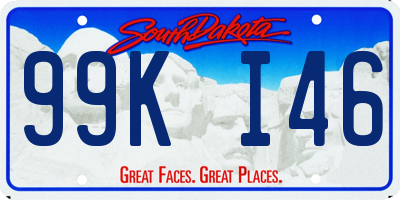 SD license plate 99KI46