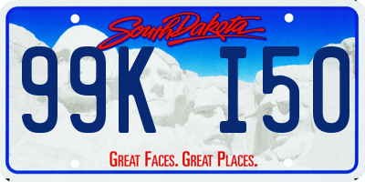 SD license plate 99KI50