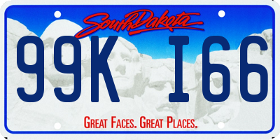 SD license plate 99KI66