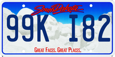 SD license plate 99KI82