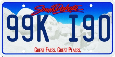 SD license plate 99KI90